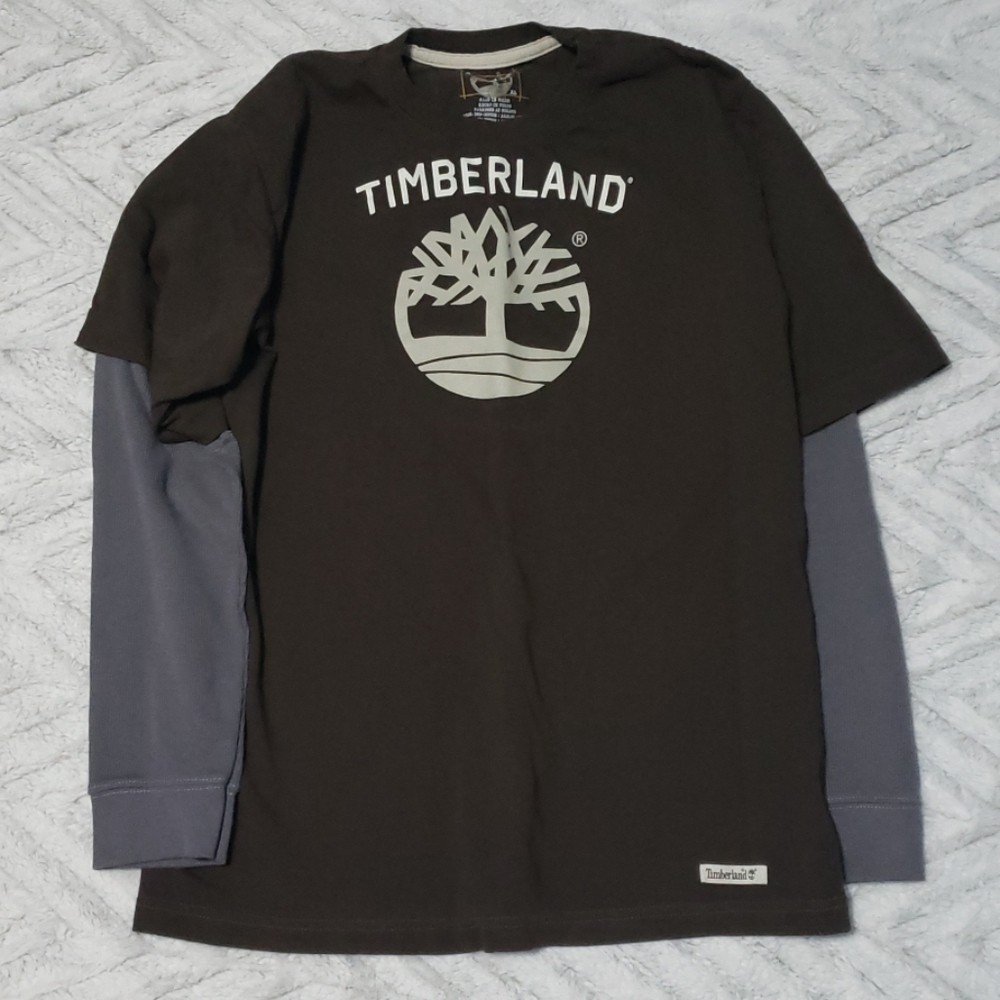 Boys XL NWOT Timberland brown long sleeve shirt